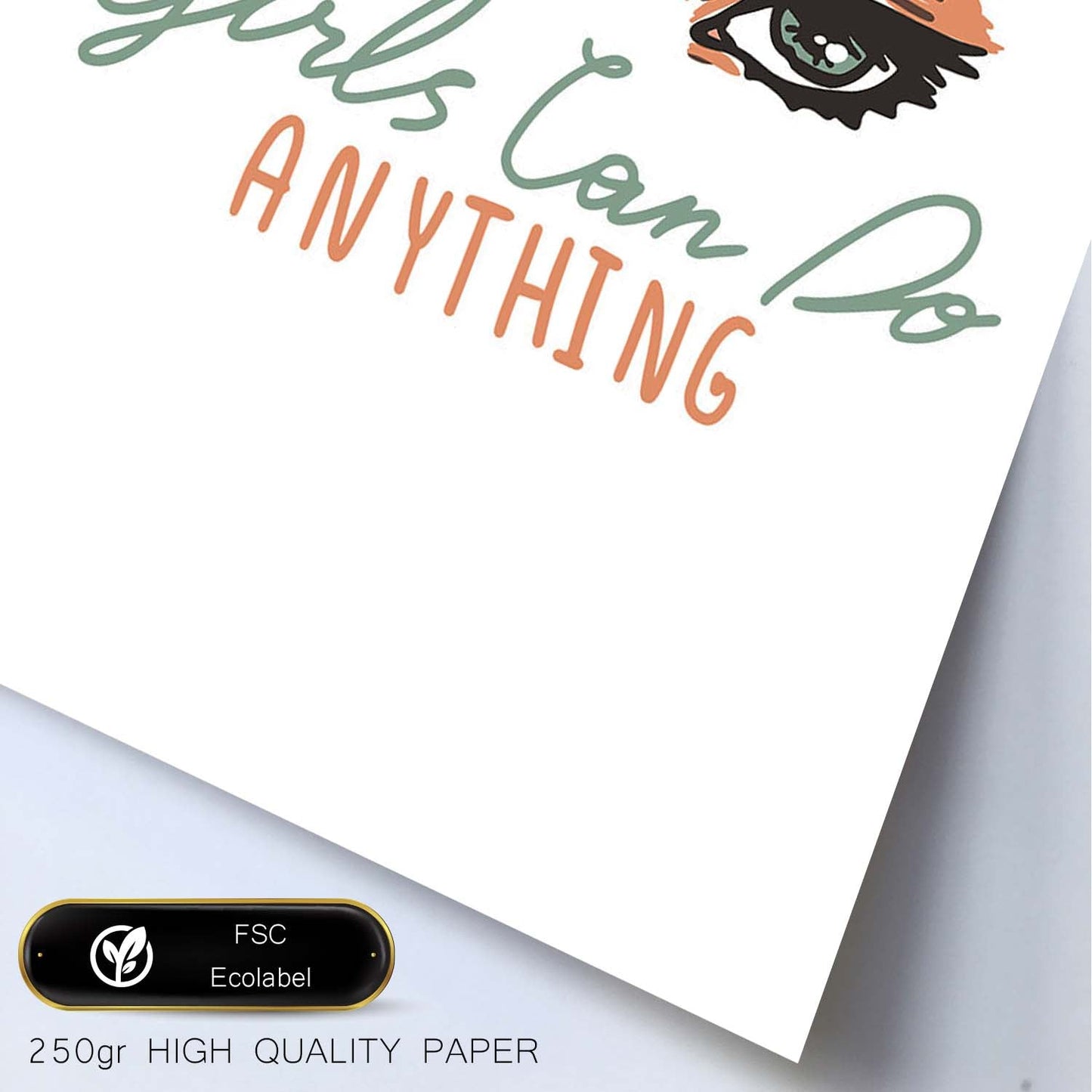 Posters con mensajes felices ilustrados. Lámina de decoración 'Girls Can Do Anything 2' con frases motivadoras y llenas de energia.-Artwork-Nacnic-Nacnic Estudio SL