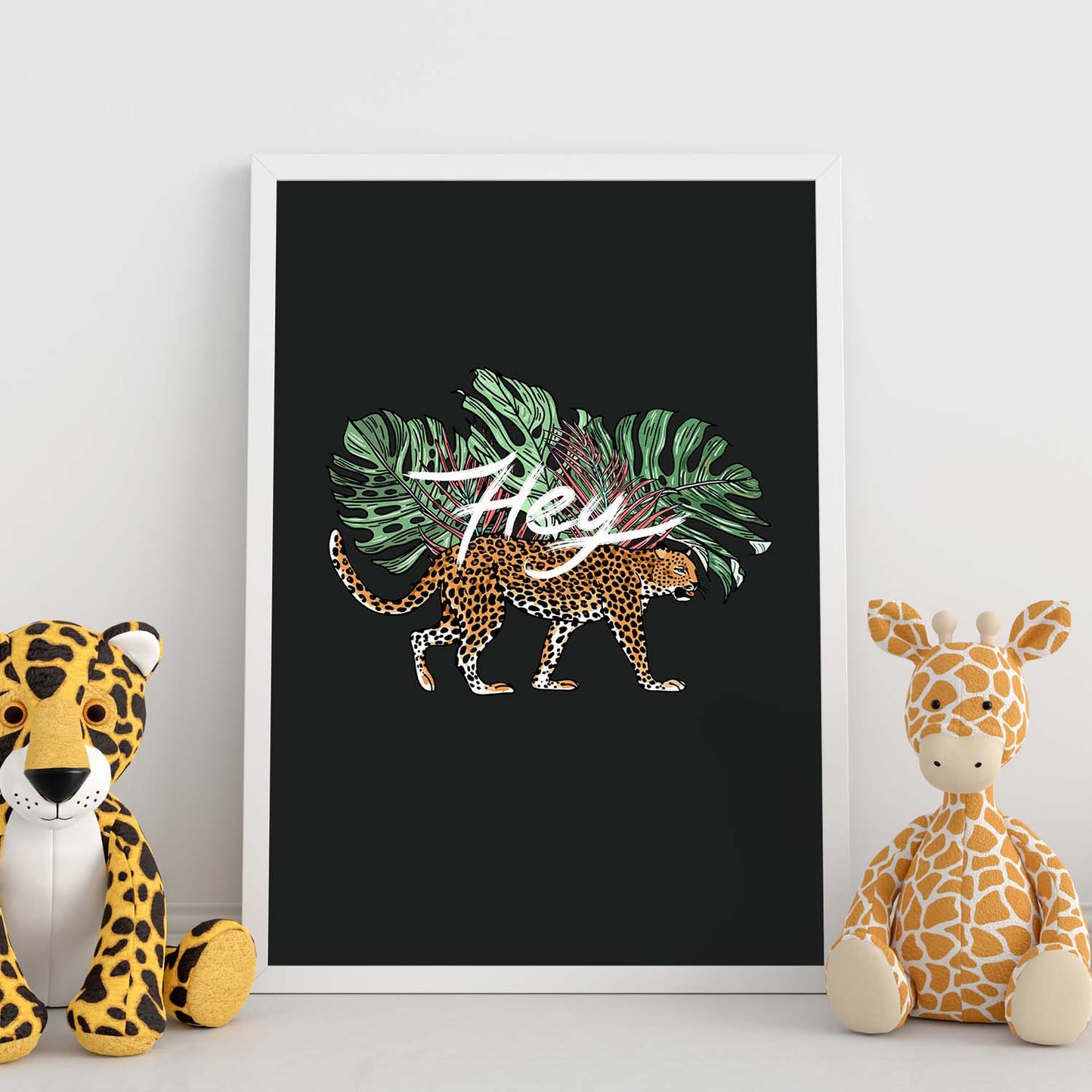 Posters con mensajes felices ilustrados. Lámina de decoración 'Hey' con frases motivadoras y llenas de energia.-Artwork-Nacnic-Nacnic Estudio SL