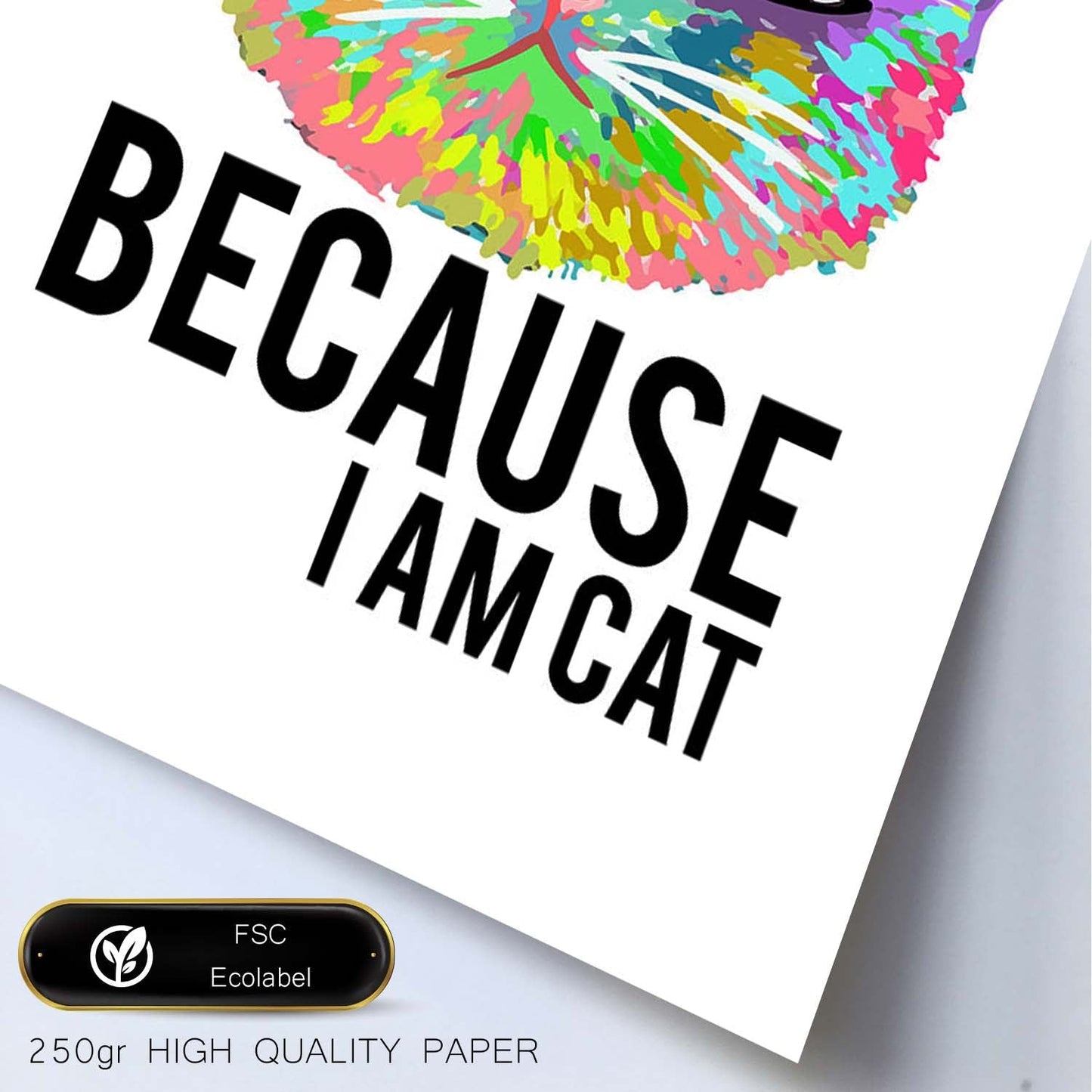 Posters con mensajes felices ilustrados. Lámina de decoración 'I Am Cat' con frases motivadoras y llenas de energia.-Artwork-Nacnic-Nacnic Estudio SL