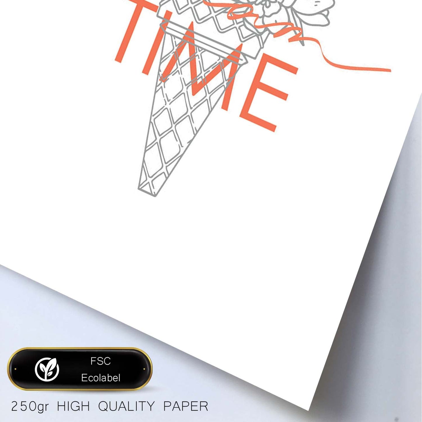 Posters con mensajes felices ilustrados. Lámina de decoración 'Ice Time' con frases motivadoras y llenas de energia.-Artwork-Nacnic-Nacnic Estudio SL