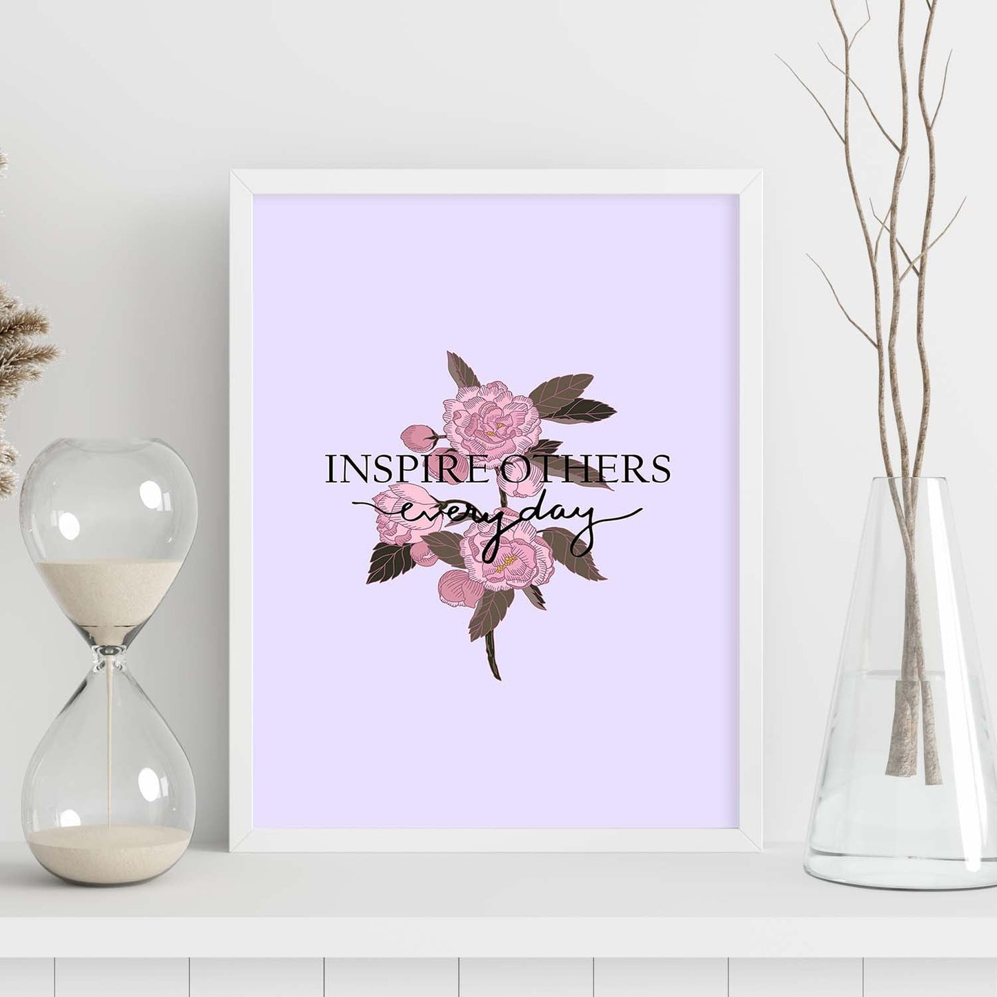 Posters con mensajes felices ilustrados. Lámina de decoración 'Inspire Others' con frases motivadoras y llenas de energia.-Artwork-Nacnic-Nacnic Estudio SL