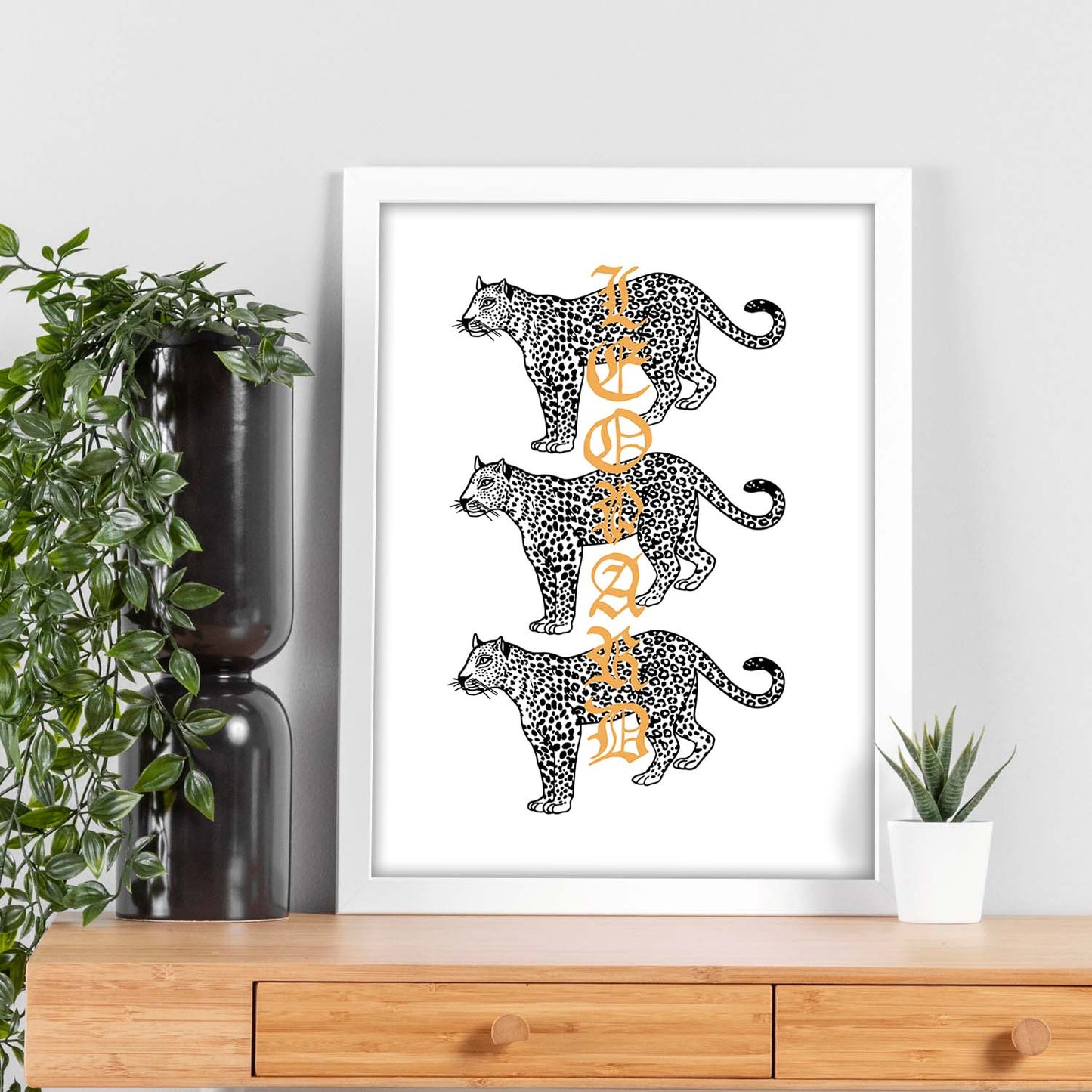 Posters con mensajes felices ilustrados. Lámina de decoración 'Leopard' con frases motivadoras y llenas de energia.-Artwork-Nacnic-Nacnic Estudio SL