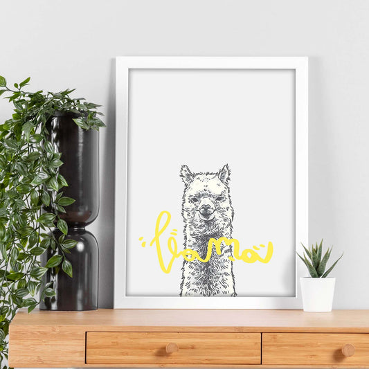 Posters con mensajes felices ilustrados. Lámina de decoración 'Llama 2' con frases motivadoras y llenas de energia.-Artwork-Nacnic-Nacnic Estudio SL