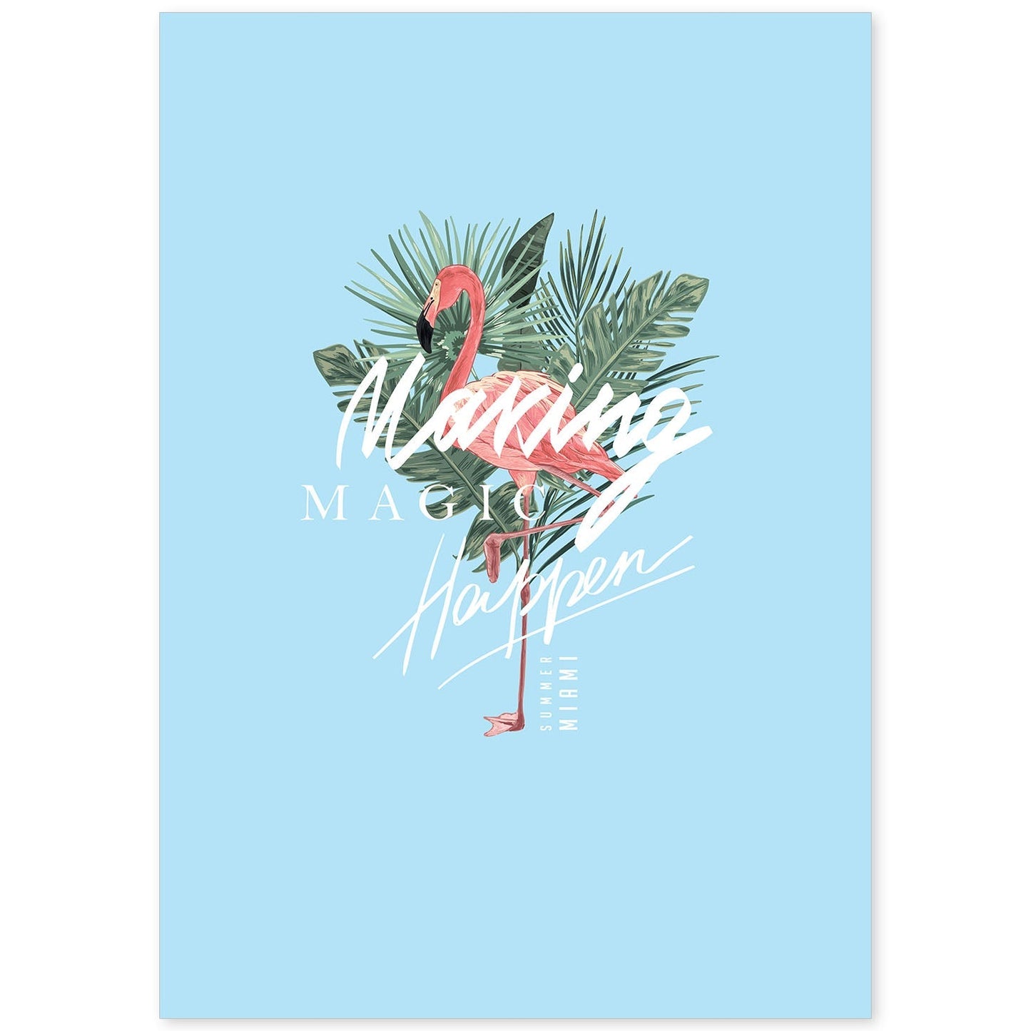 Posters con mensajes felices ilustrados. Lámina de decoración 'Making Magic Happen' con frases motivadoras y llenas de energia.-Artwork-Nacnic-A4-Sin marco-Nacnic Estudio SL