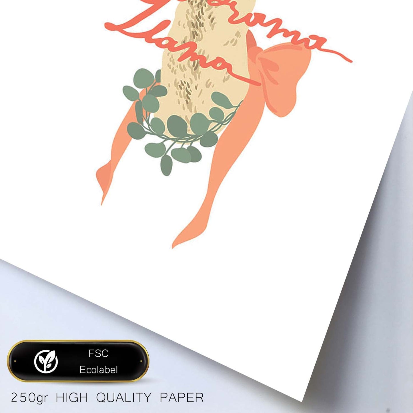 Posters con mensajes felices ilustrados. Lámina de decoración 'No Drama Llama' con frases motivadoras y llenas de energia.-Artwork-Nacnic-Nacnic Estudio SL