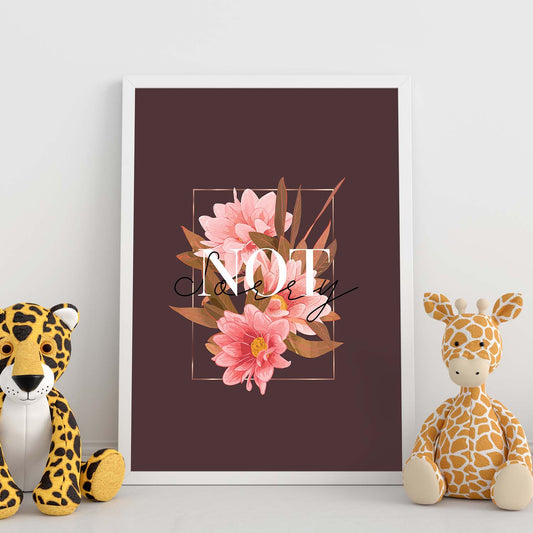 Posters con mensajes felices ilustrados. Lámina de decoración 'Not Sorry' con frases motivadoras y llenas de energia.-Artwork-Nacnic-Nacnic Estudio SL