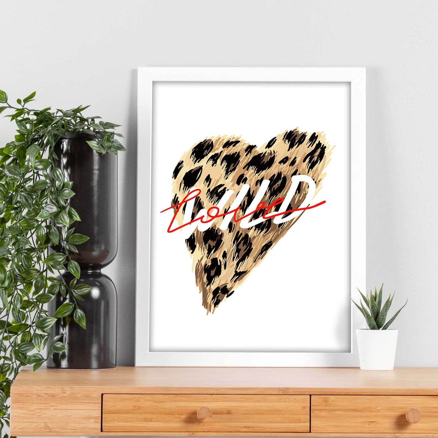 Posters con mensajes felices ilustrados. Lámina de decoración 'Wild Love' con frases motivadoras y llenas de energia.-Artwork-Nacnic-Nacnic Estudio SL