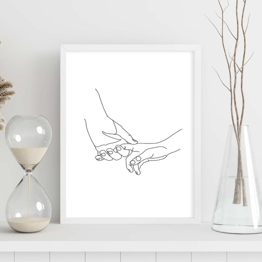 Posters de dibujos y bocetos a una linea. Lámina nordica de De la mano.-Artwork-Nacnic-Nacnic Estudio SL