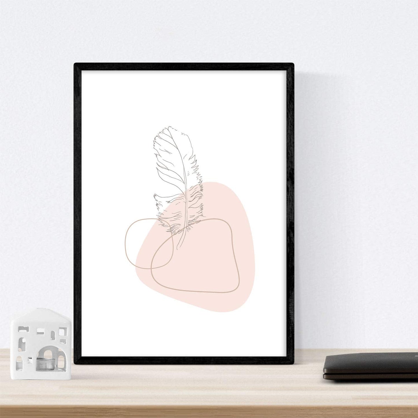 Posters de figuras femeninas tonos pastel y formas nordicas. Mujeres posando. Boceto ilustracion mujer.-Artwork-Nacnic-Nacnic Estudio SL
