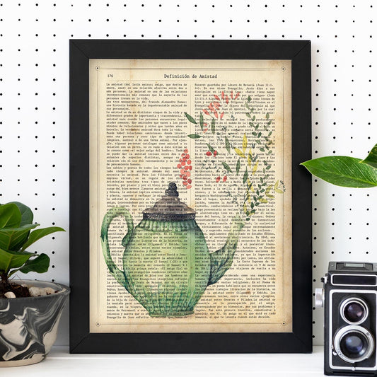 Posters de frutas con texto. Lámina La Hora del Té con imágenes de alimentación saludable con definiciones.-Artwork-Nacnic-Nacnic Estudio SL