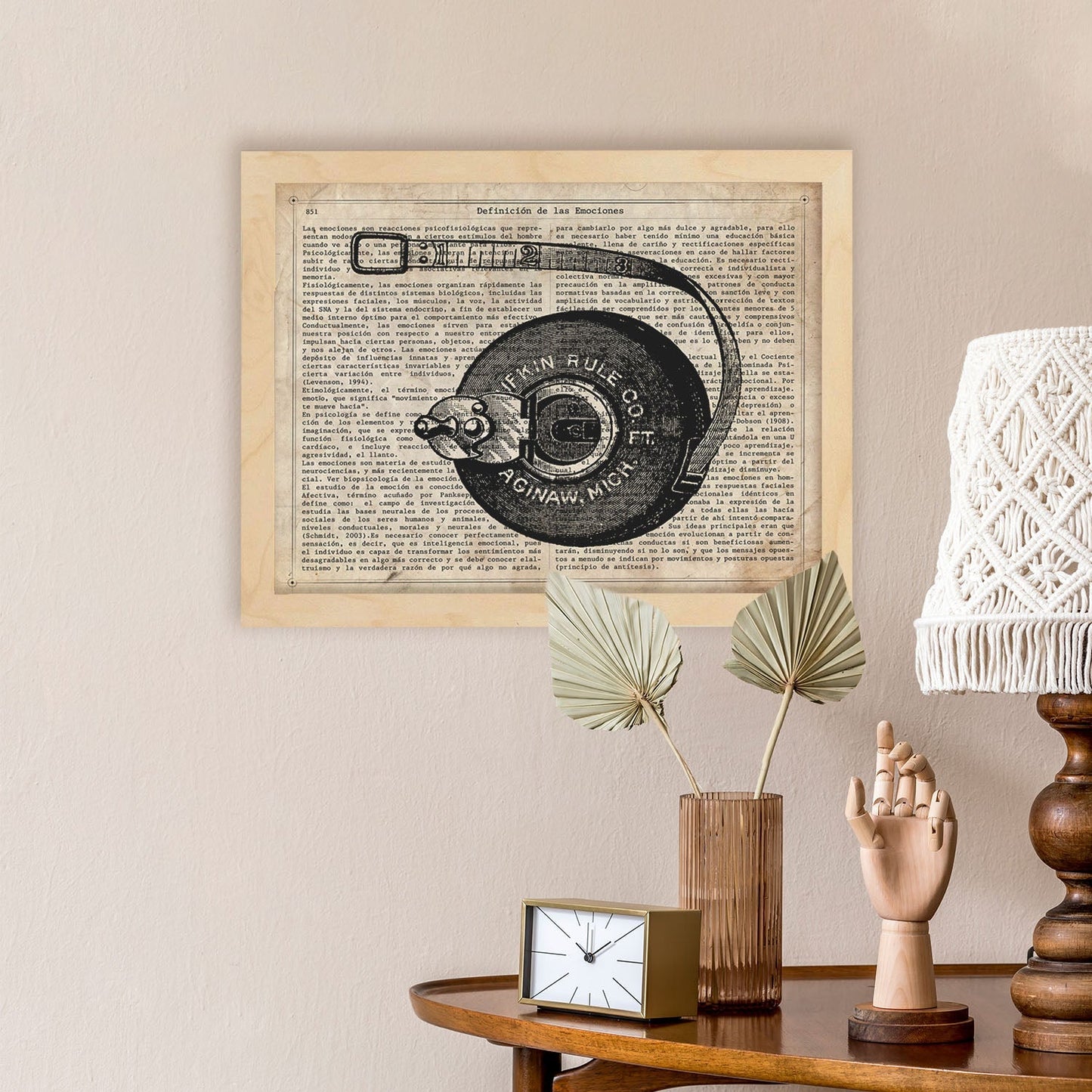 Posters de objetos vintage. Lámina Metro Vintage con imágenes de objetos e instrumentos vintage, con definiciones en español.-Artwork-Nacnic-Nacnic Estudio SL