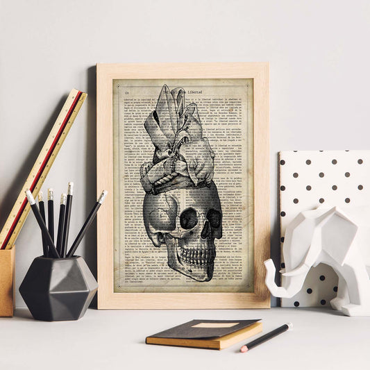 Posters de objetos vintage. Lámina Tu cara me Suena con imágenes de objetos e instrumentos vintage, con definiciones en español.-Artwork-Nacnic-Nacnic Estudio SL