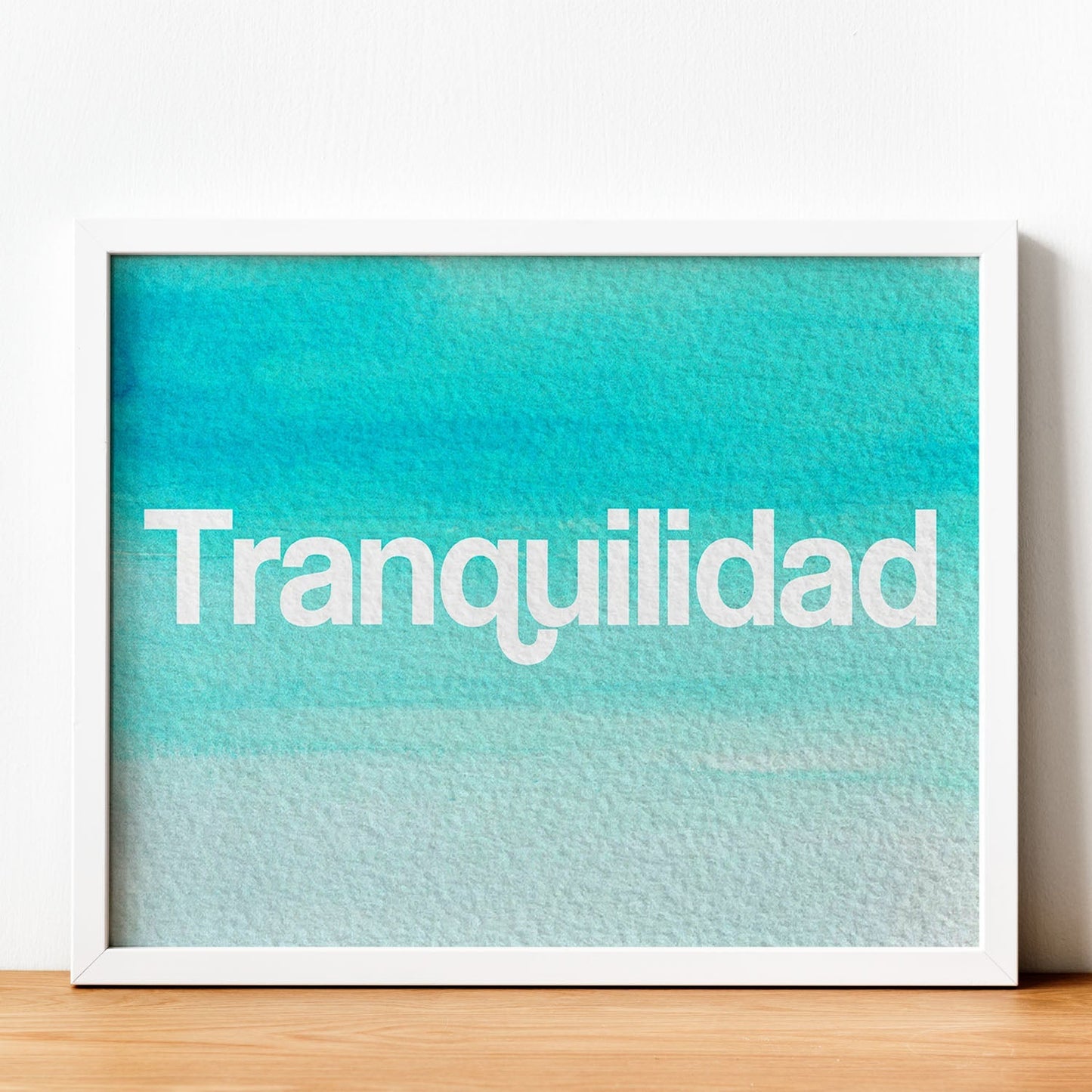 Posters de palabras coloridas. Lámina de palabra Tranquilidad con diseño colorido y toques acuarela.-Artwork-Nacnic-Nacnic Estudio SL