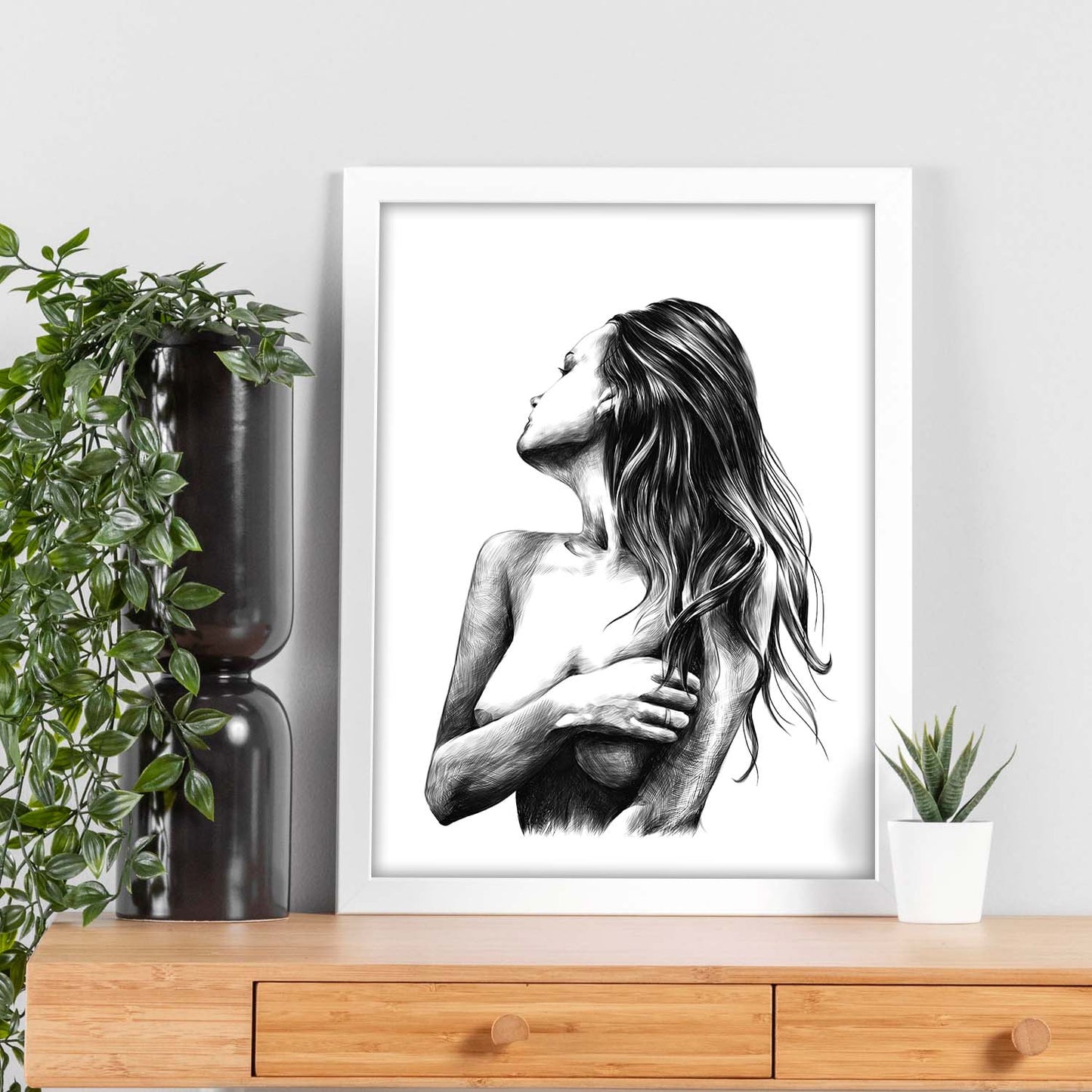Posters eróticos. Lámina Lateral 2 dibujada con imágenes sensuales del cuerpo femenino.-Artwork-Nacnic-Nacnic Estudio SL