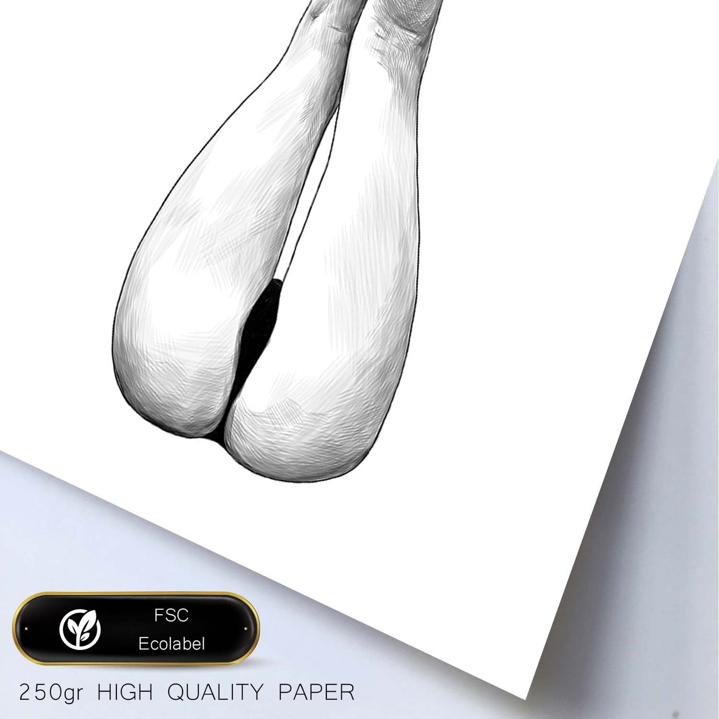 Posters eróticos. Lámina Piernas dibujada con imágenes sensuales del cuerpo femenino.-Artwork-Nacnic-Nacnic Estudio SL