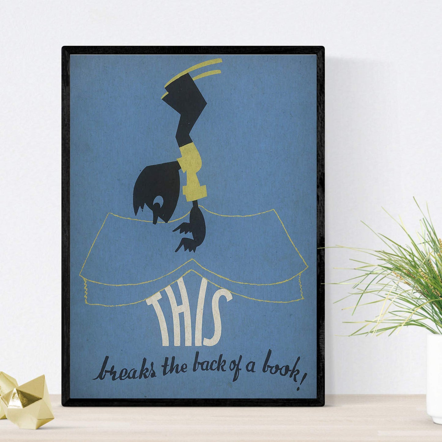 Posters vintage. Posters con anuncios antiguos. Cuatro carteles vintage de biblioteca y libros.-Artwork-Nacnic-Nacnic Estudio SL