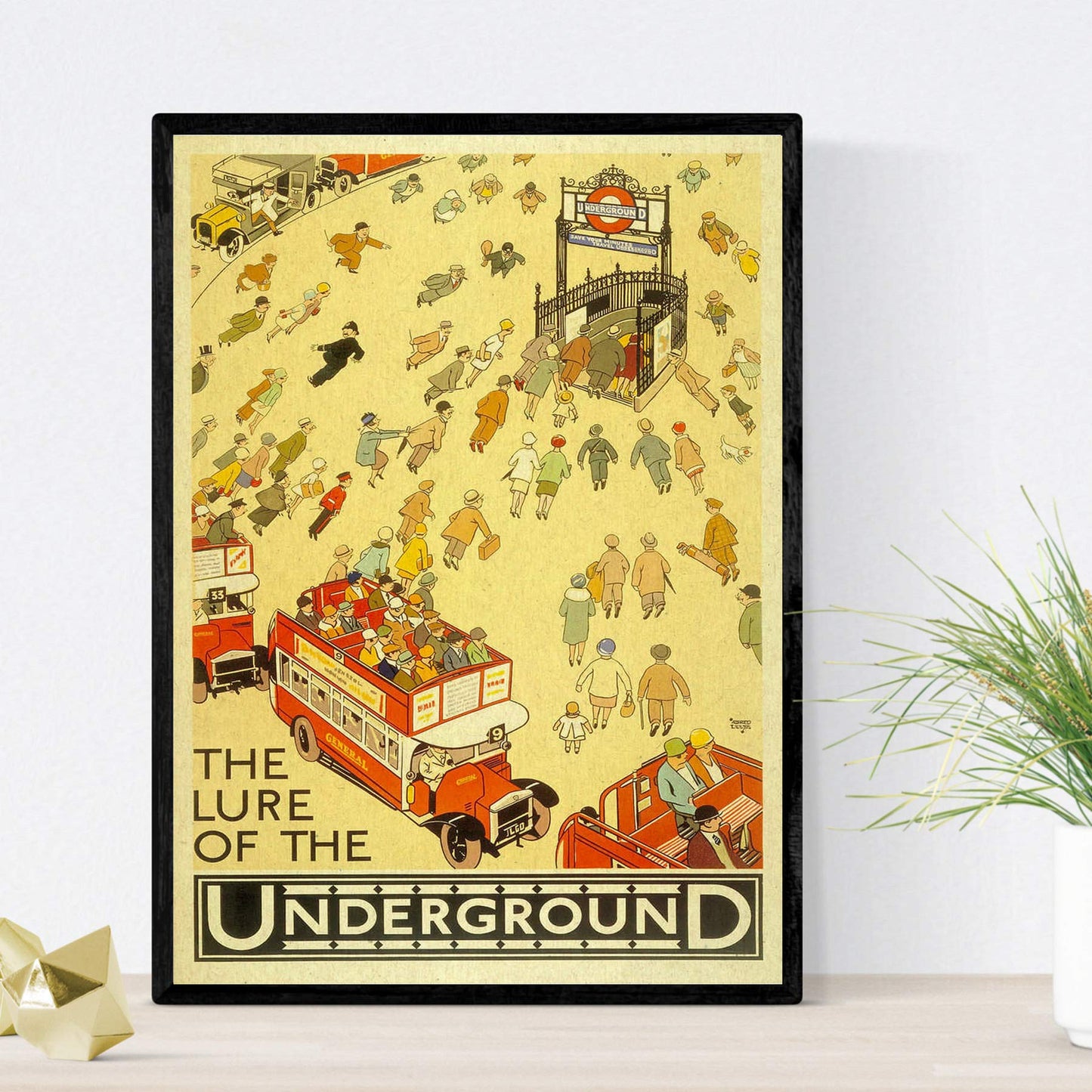 Posters vintage. Posters publicidad del mundo. Dos láminas vintage del metro de Londres.-Artwork-Nacnic-Nacnic Estudio SL