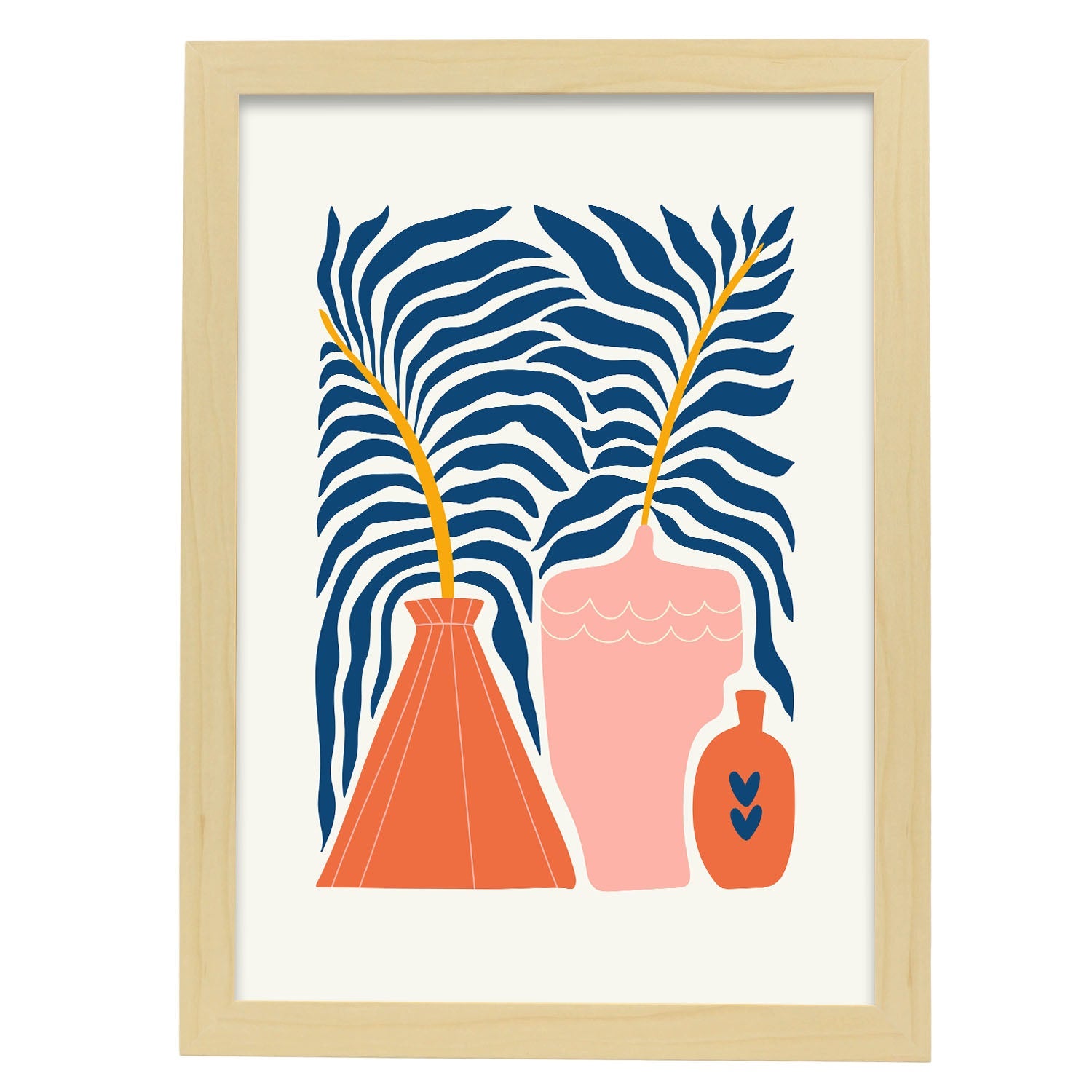 Potted-Artwork-Nacnic-A3-Marco Madera clara-Nacnic Estudio SL