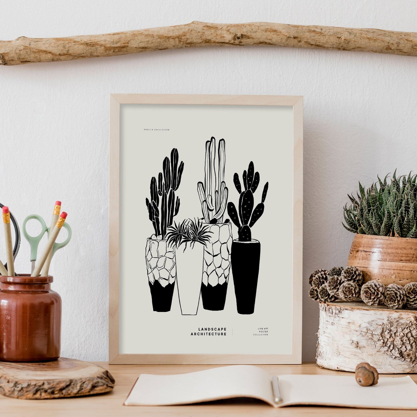 Potted Cactus-Artwork-Nacnic-Nacnic Estudio SL