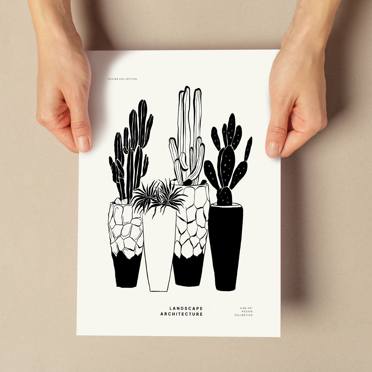 Potted Cactus-Artwork-Nacnic-Nacnic Estudio SL