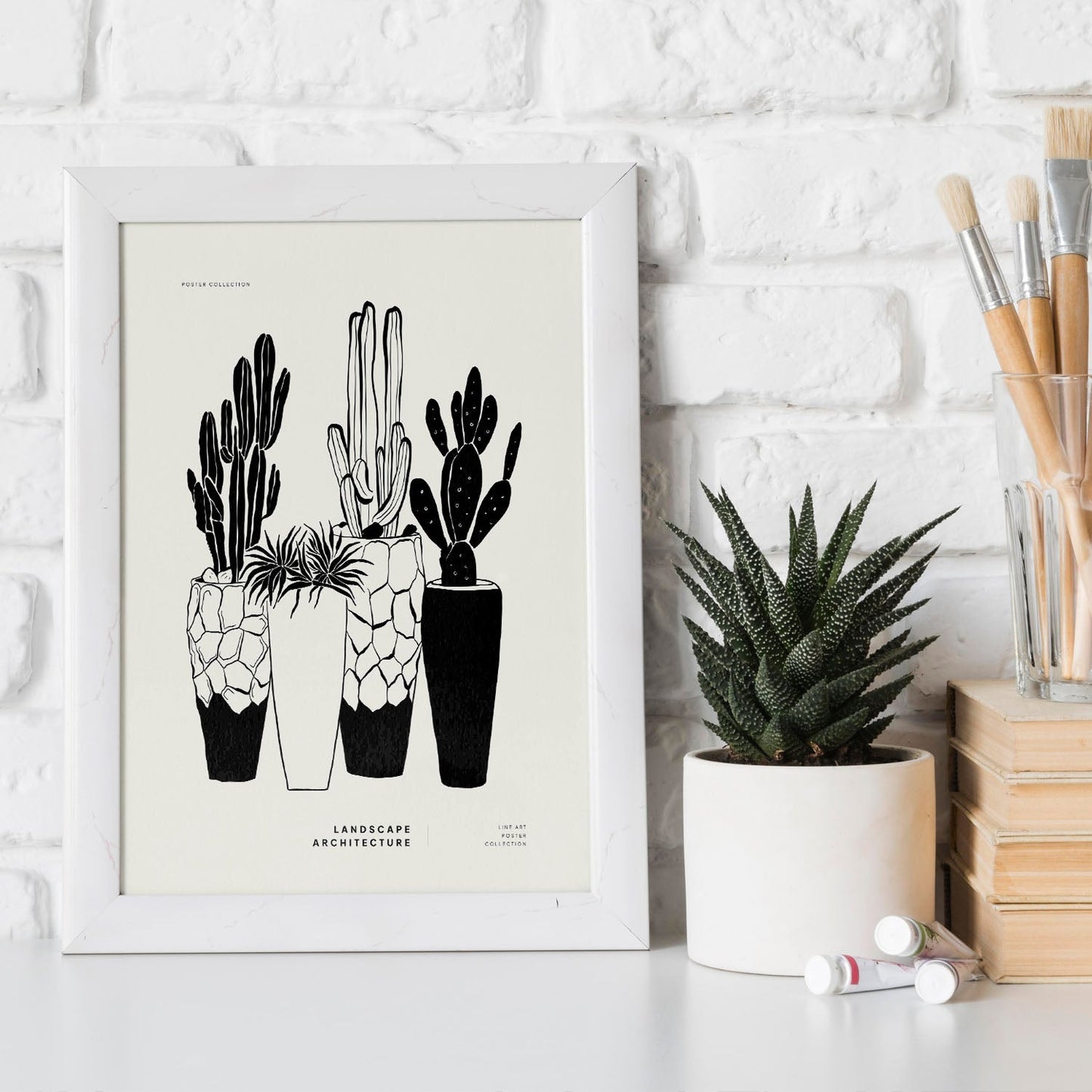 Potted Cactus-Artwork-Nacnic-Nacnic Estudio SL