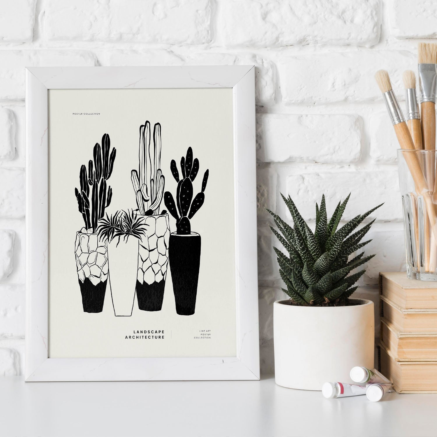 Potted Cactus-Artwork-Nacnic-Nacnic Estudio SL