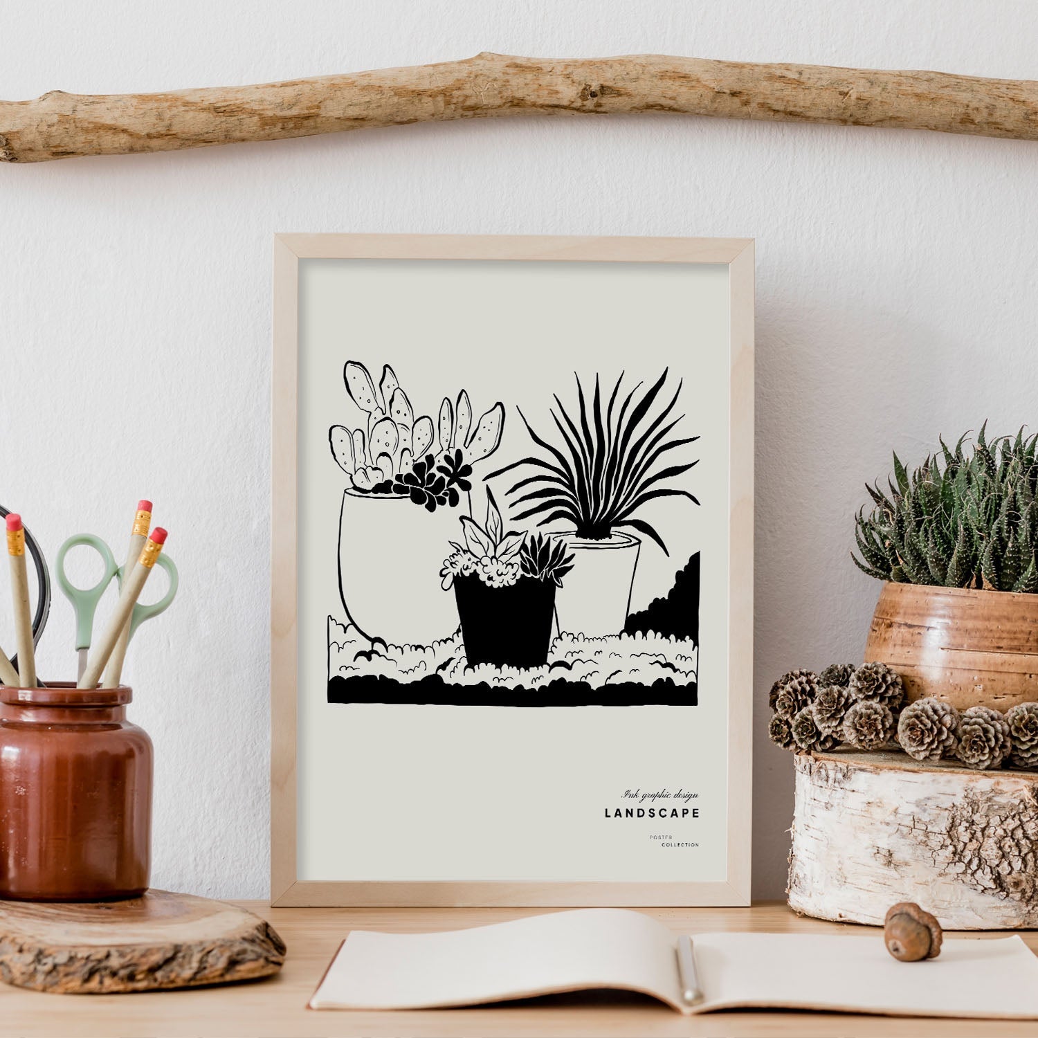 Potted Dessert Plant-Artwork-Nacnic-Nacnic Estudio SL