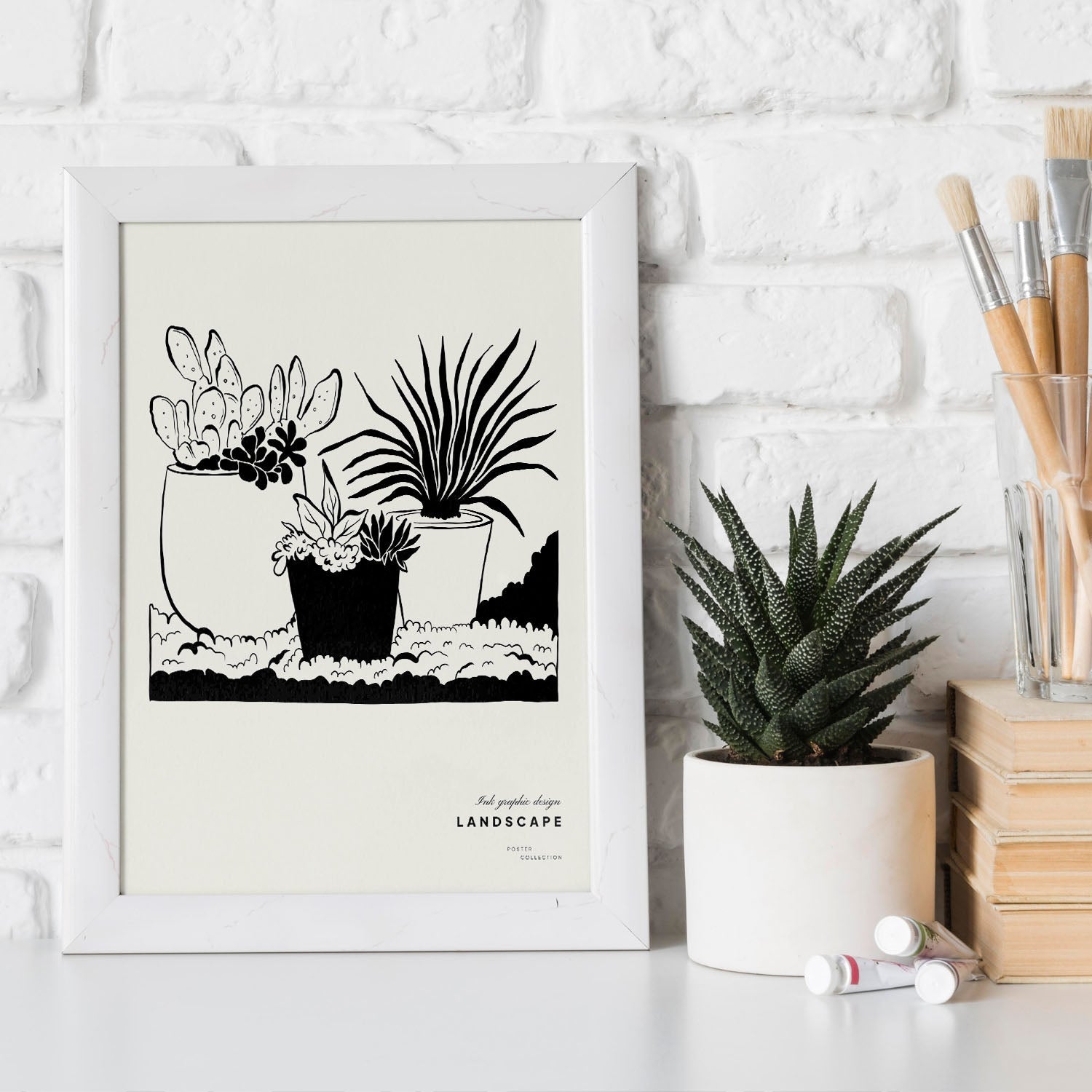 Potted Dessert Plant-Artwork-Nacnic-Nacnic Estudio SL