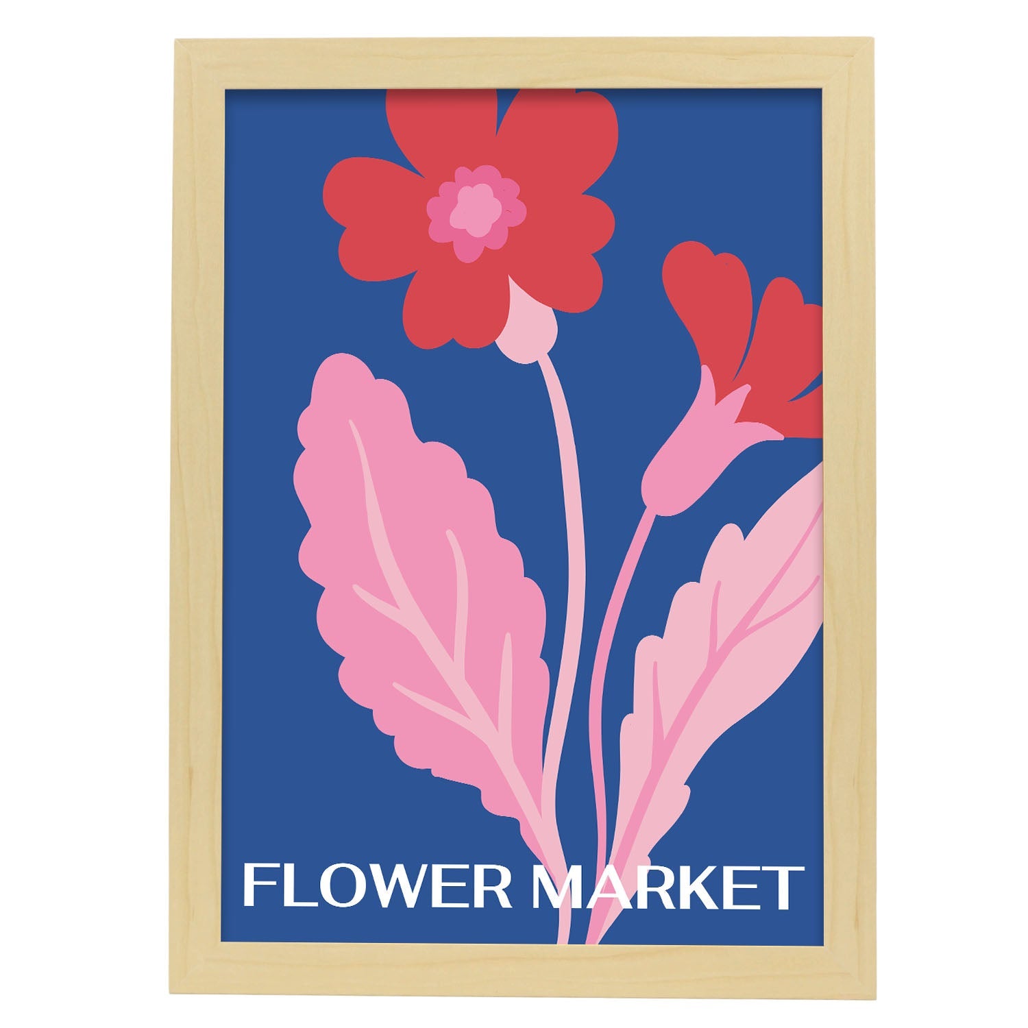 Primerose closeup-Artwork-Nacnic-A3-Marco Madera clara-Nacnic Estudio SL