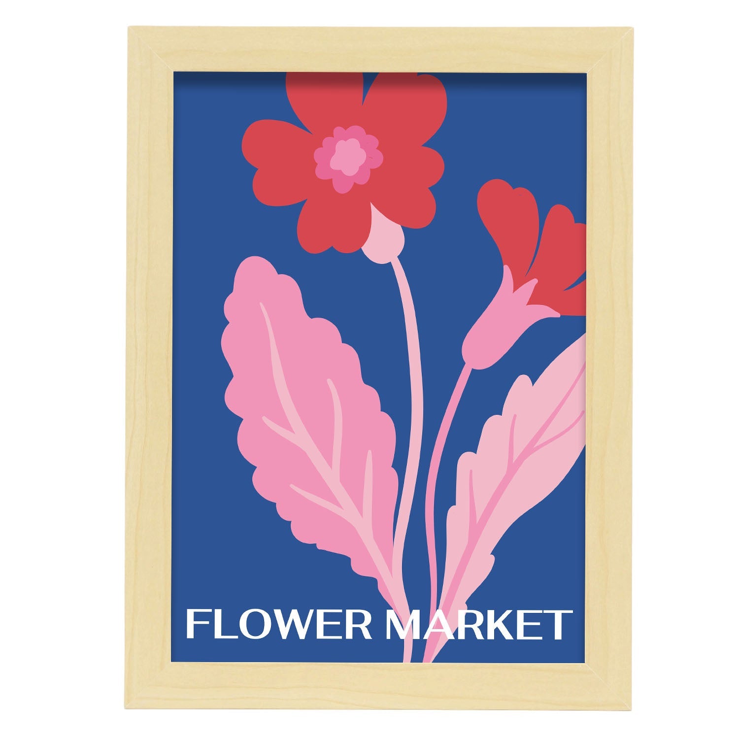 Primerose closeup-Artwork-Nacnic-A4-Marco Madera clara-Nacnic Estudio SL