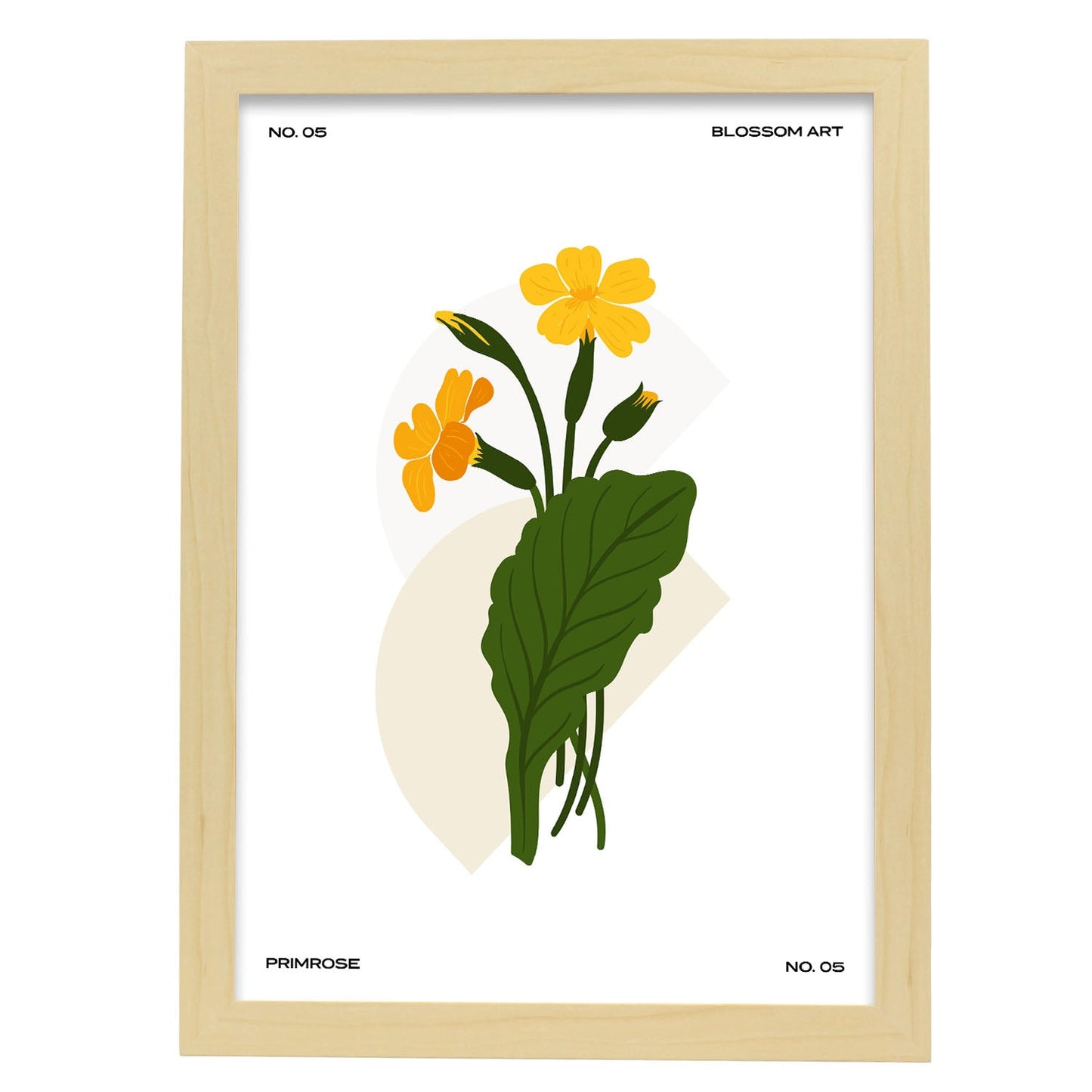 Primrose-Artwork-Nacnic-A3-Marco Madera clara-Nacnic Estudio SL