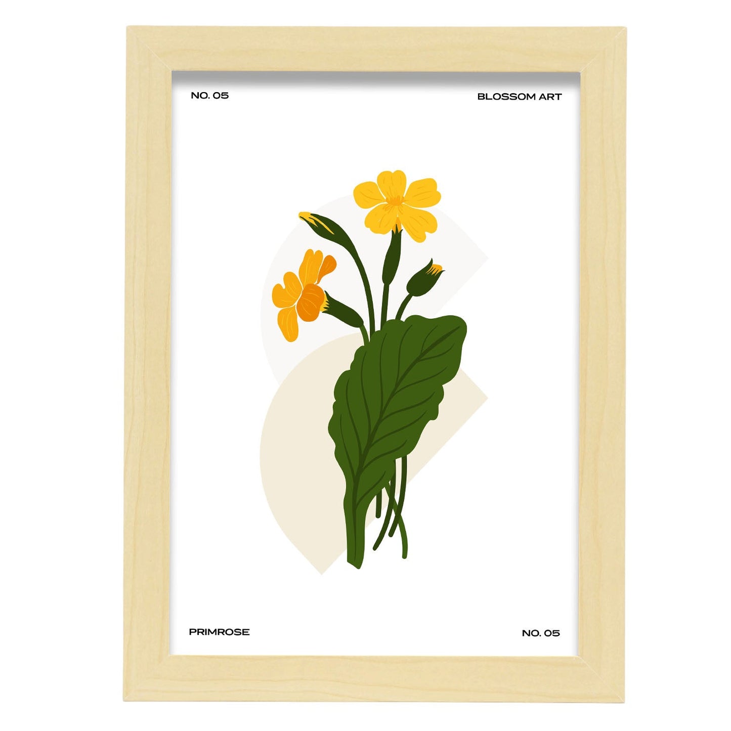 Primrose-Artwork-Nacnic-A4-Marco Madera clara-Nacnic Estudio SL