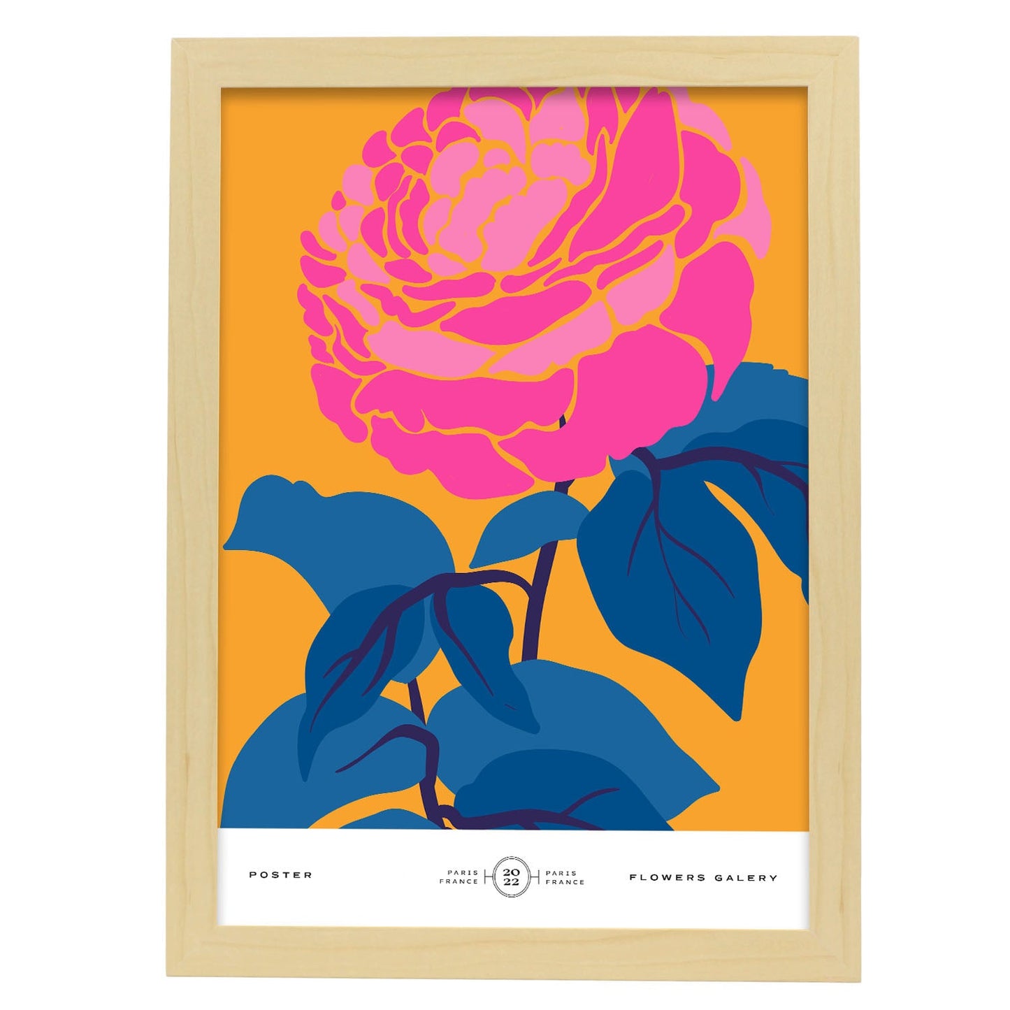 Ranunculus-Artwork-Nacnic-A3-Marco Madera clara-Nacnic Estudio SL