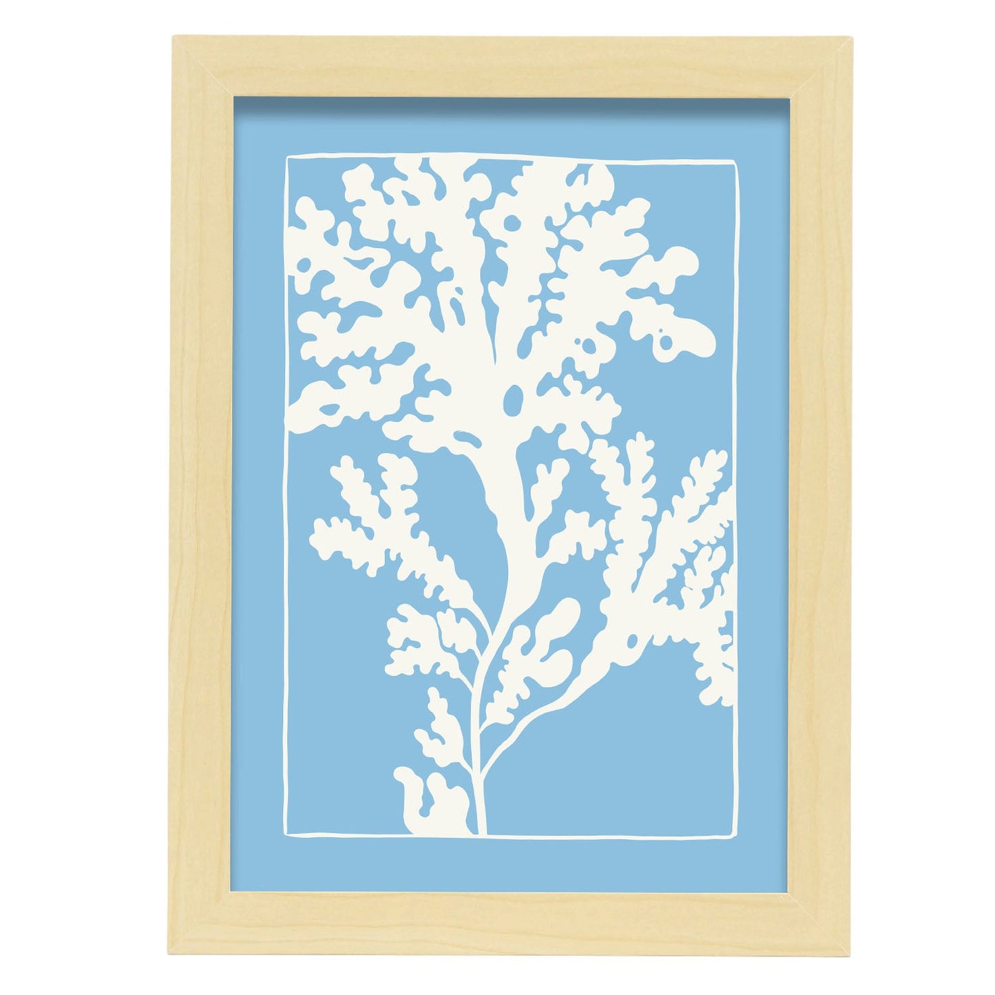 Rhodymenia Seaweeds-Artwork-Nacnic-A4-Marco Madera clara-Nacnic Estudio SL