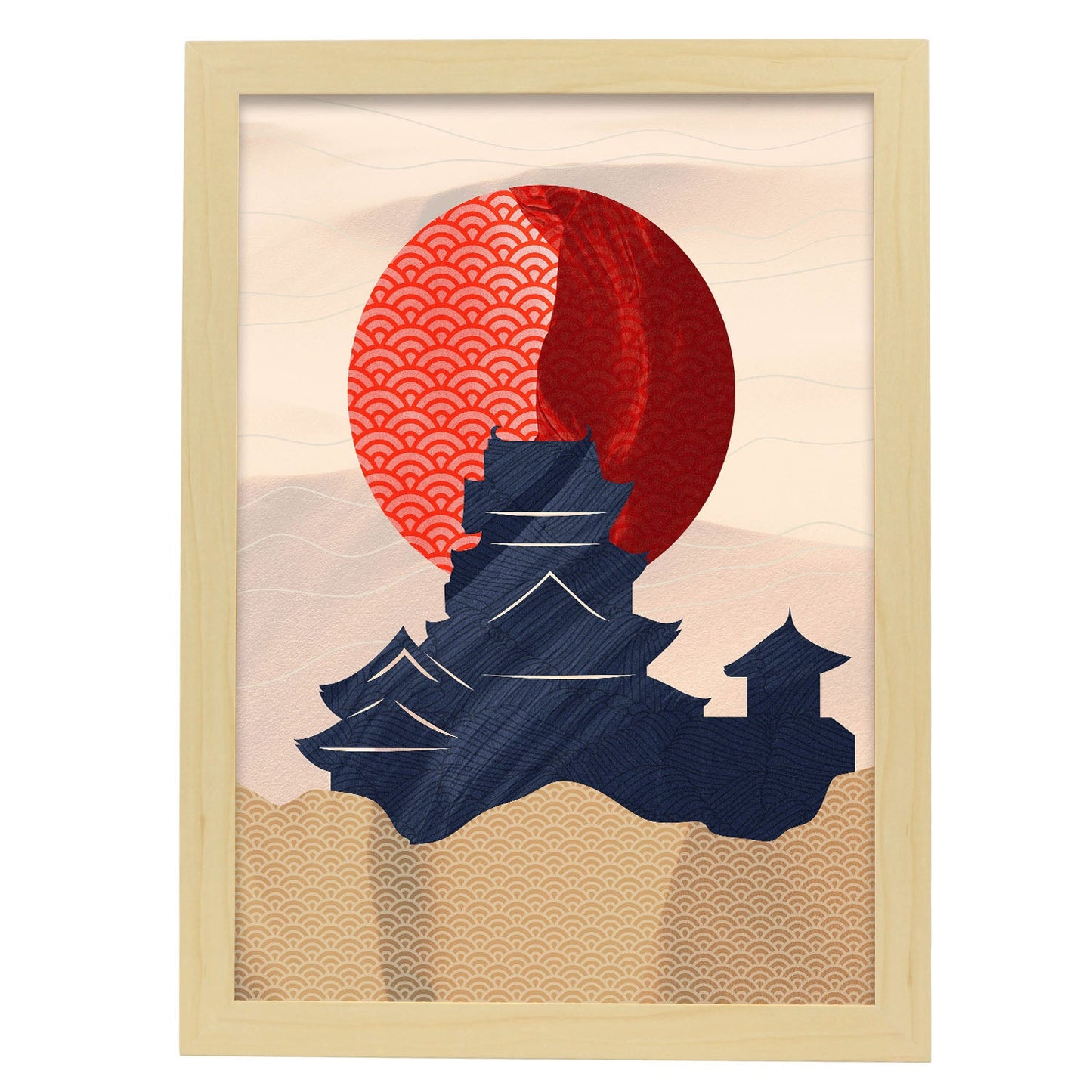 Rising Castle-Artwork-Nacnic-A3-Marco Madera clara-Nacnic Estudio SL