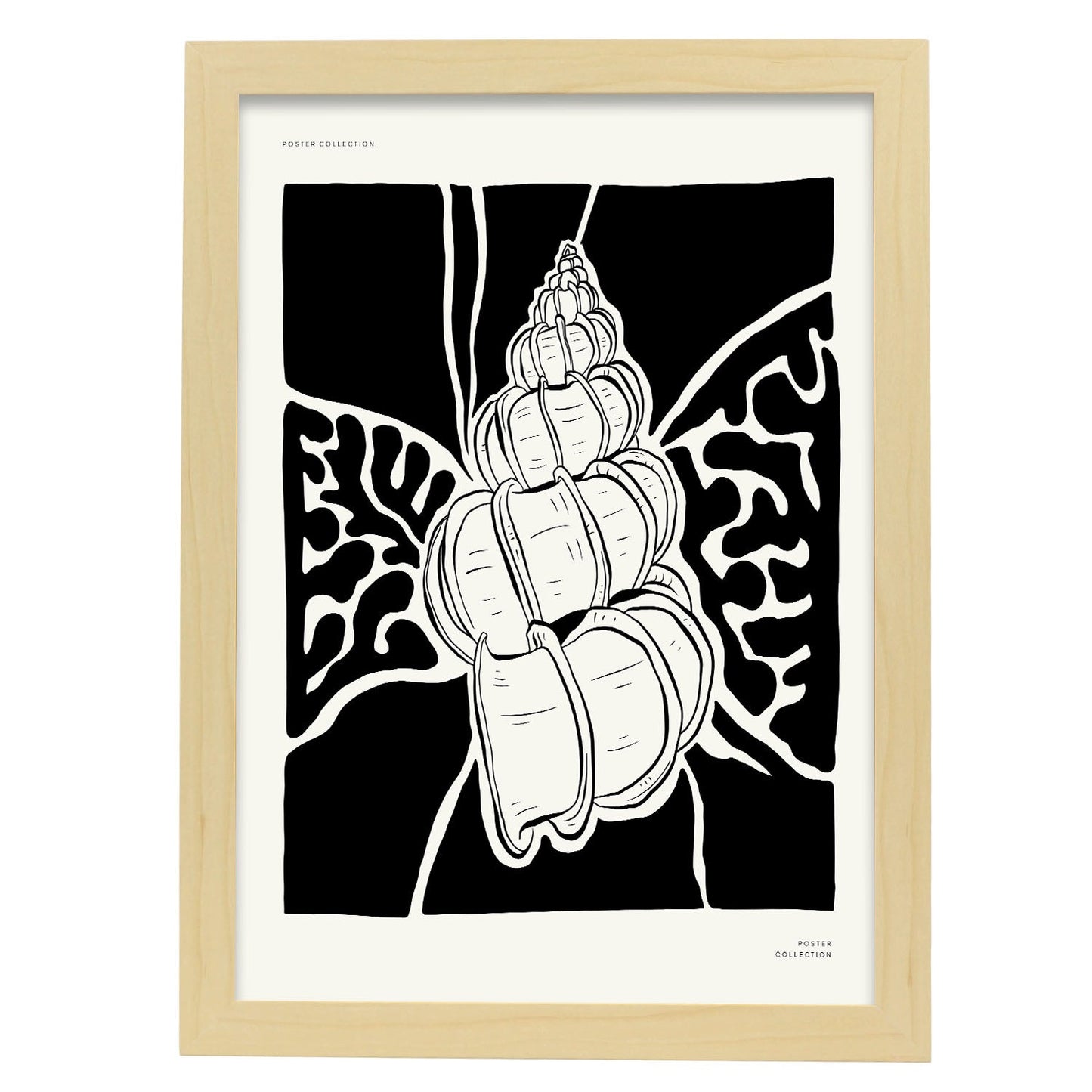 Rosy Woldsnail-Artwork-Nacnic-A3-Marco Madera clara-Nacnic Estudio SL