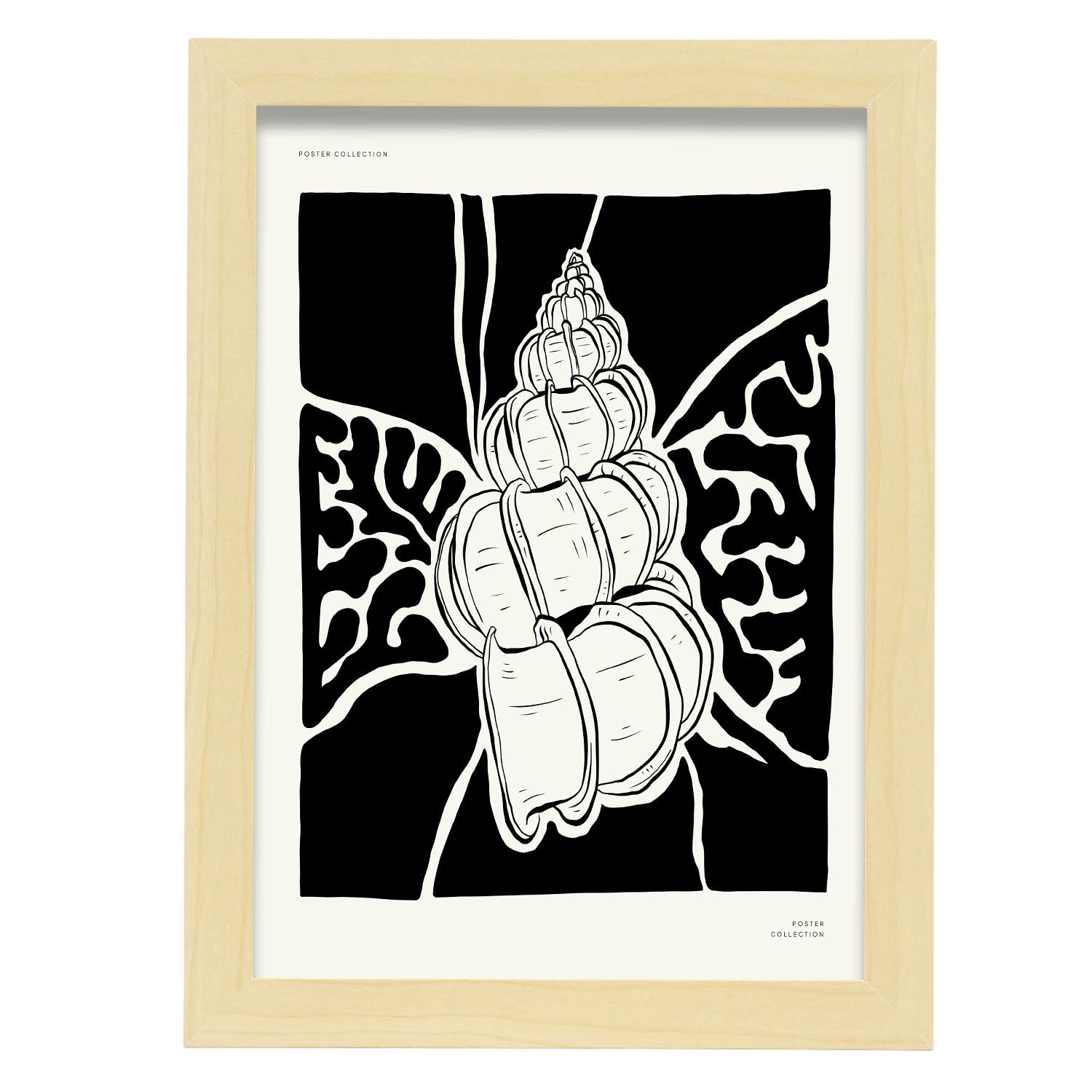 Rosy Woldsnail-Artwork-Nacnic-A4-Marco Madera clara-Nacnic Estudio SL
