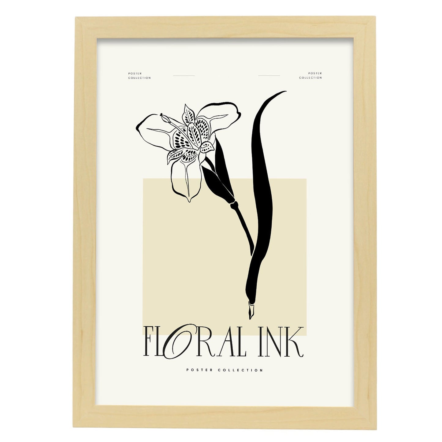Royal Orchid-Artwork-Nacnic-A3-Marco Madera clara-Nacnic Estudio SL