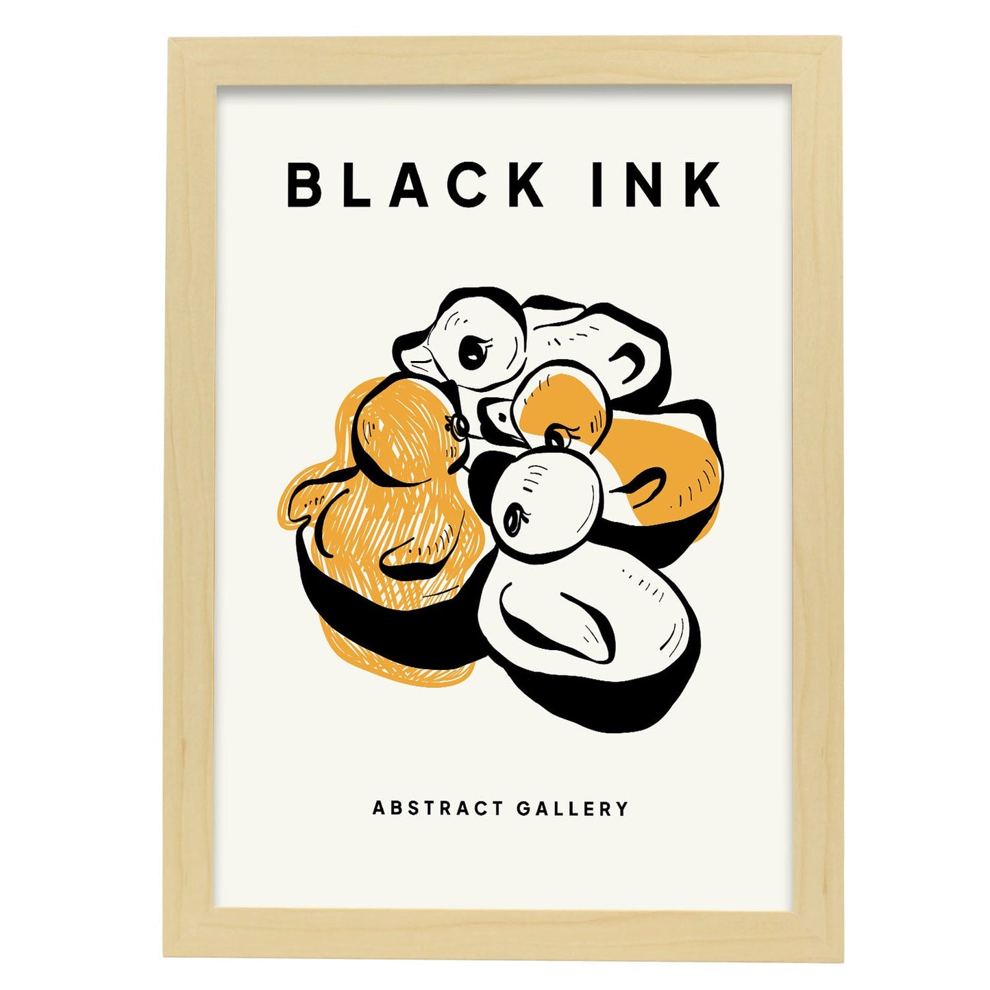 Rubber Ducks-Artwork-Nacnic-A3-Marco Madera clara-Nacnic Estudio SL