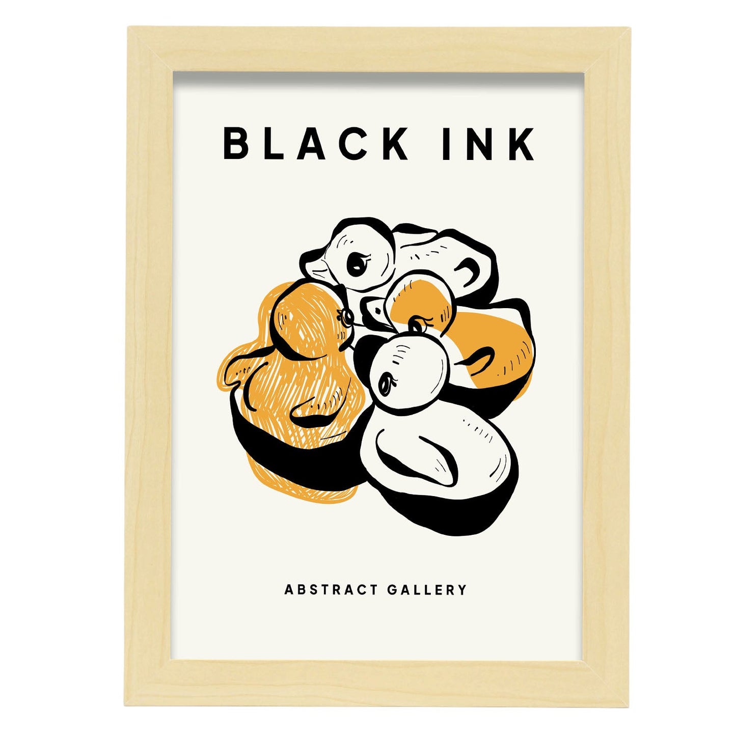 Rubber Ducks-Artwork-Nacnic-A4-Marco Madera clara-Nacnic Estudio SL
