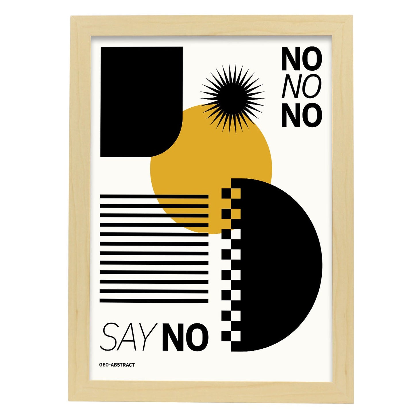 Say no-Artwork-Nacnic-A3-Marco Madera clara-Nacnic Estudio SL