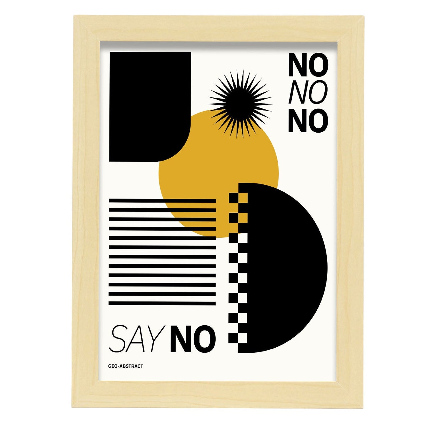 Say no-Artwork-Nacnic-A4-Marco Madera clara-Nacnic Estudio SL