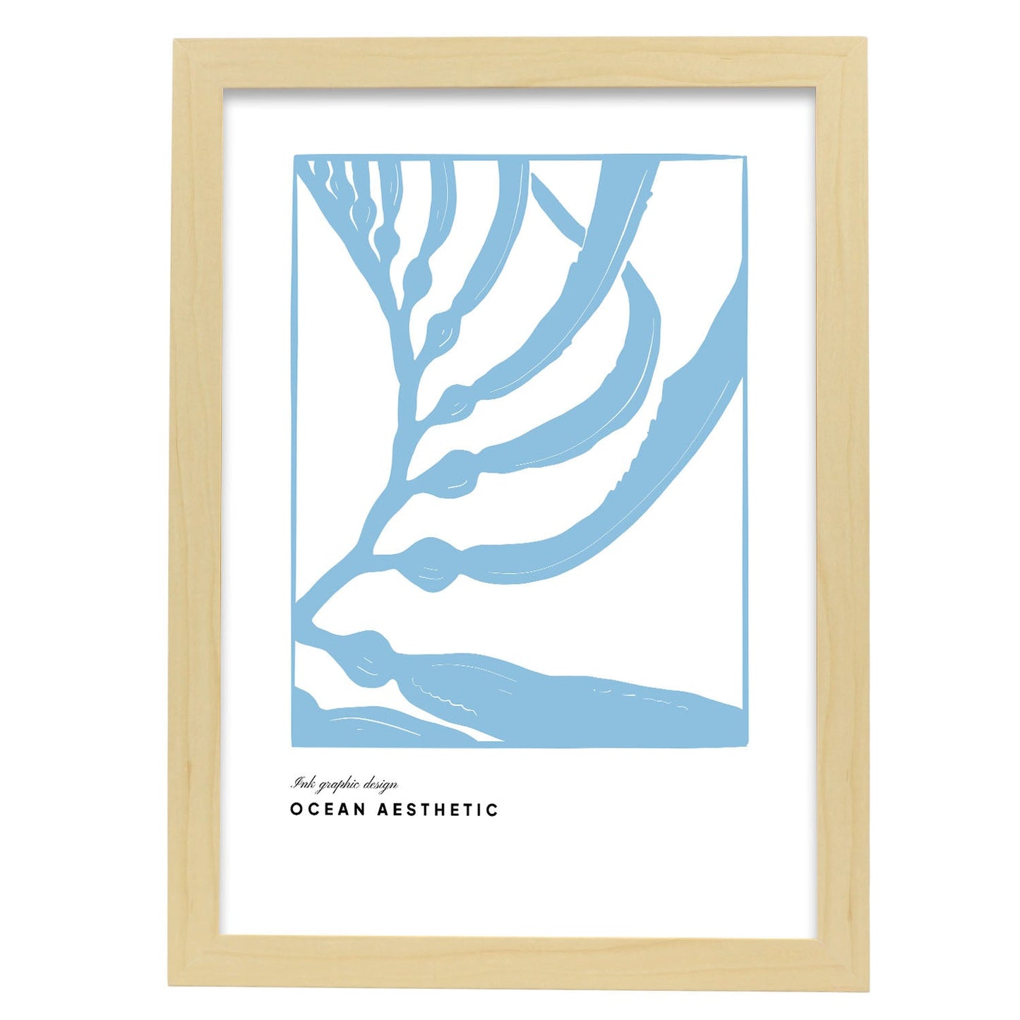 Sea Grapes-Artwork-Nacnic-A3-Marco Madera clara-Nacnic Estudio SL