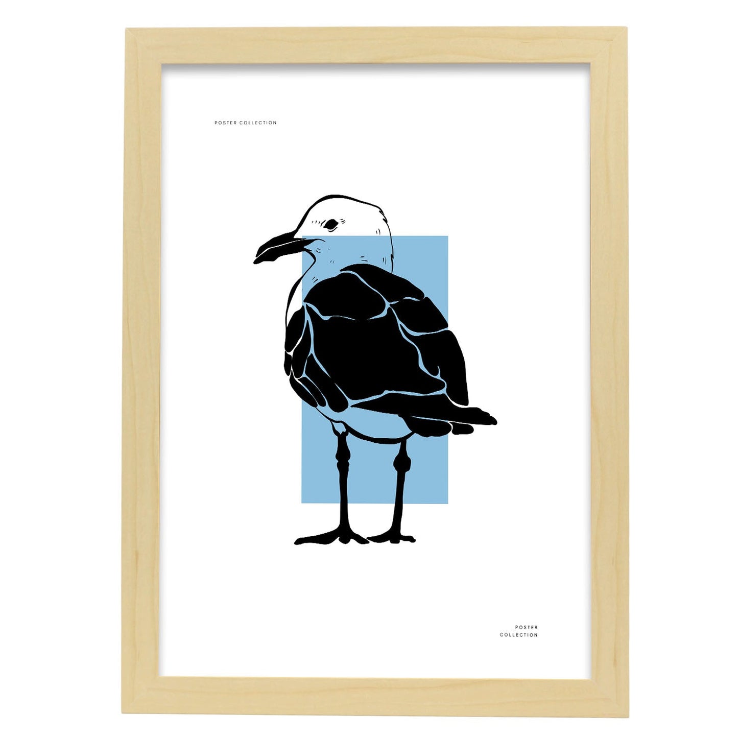 Seagul-Artwork-Nacnic-A3-Marco Madera clara-Nacnic Estudio SL