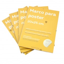 Set 4 Marcos Transparentes de Clip Soportes Transparentes para Fotos, Posters, Diplomas, Dibujos o láminas. Tamaño 20x25cm. Marcos Clip Transparentes con cristal y Anclajes para Colgar.-Nacnic-Nacnic Estudio SL