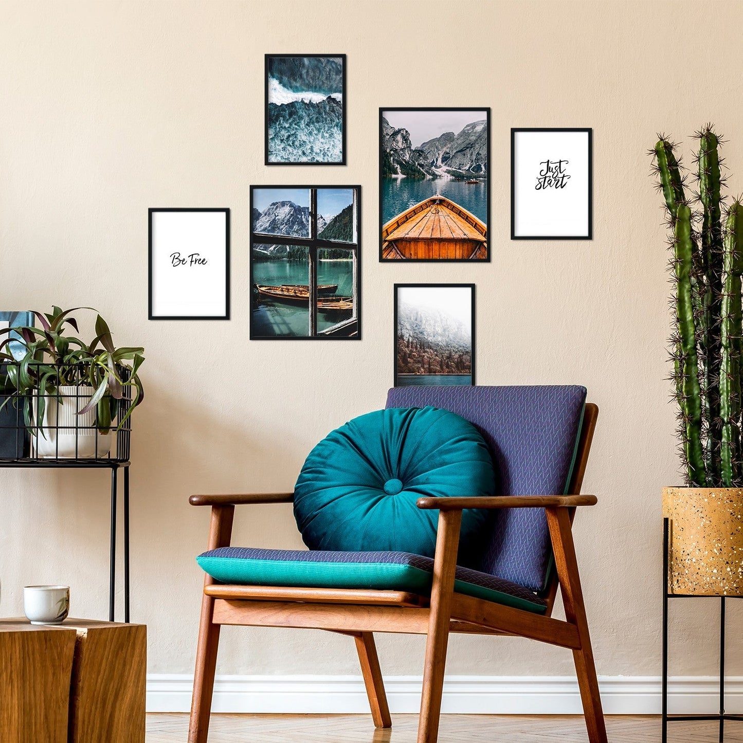 - Set 6 Láminas Fotográficas Paisaje Montaña Invierno - Pintura de Pared para Decoración Hogar - Minimalista, Moderno - A3 y A4.-Artwork-Nacnic-Sin marco-Nacnic Estudio SL