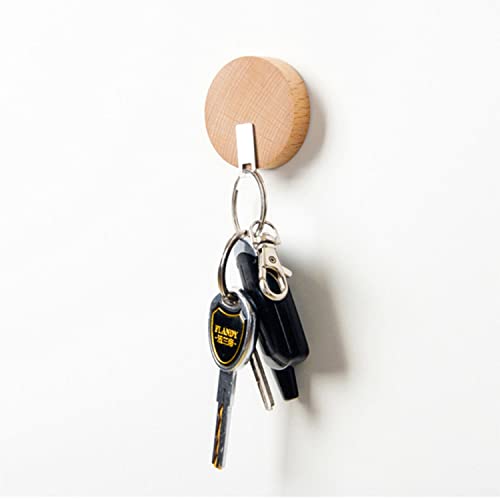 Set de 2 Colgadores Magnéticos de Pared en Madera Clara