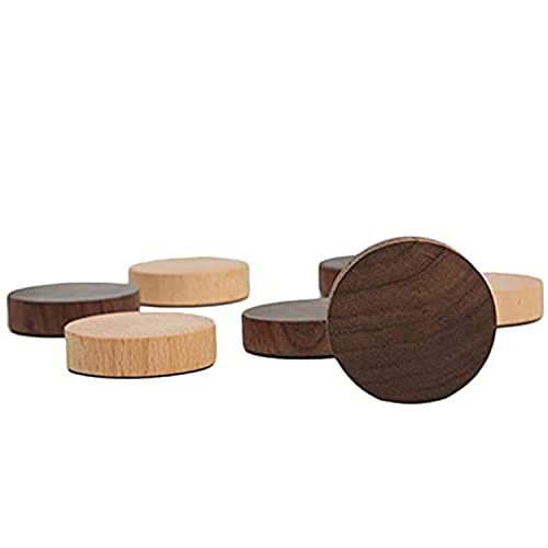 Set de 2 Colgadores Magnéticos de Pared en Madera Clara