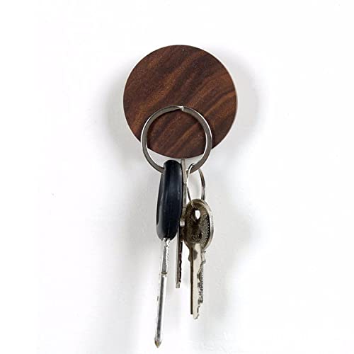 Set de 2 Colgadores Magnéticos de Pared en Madera Oscura
