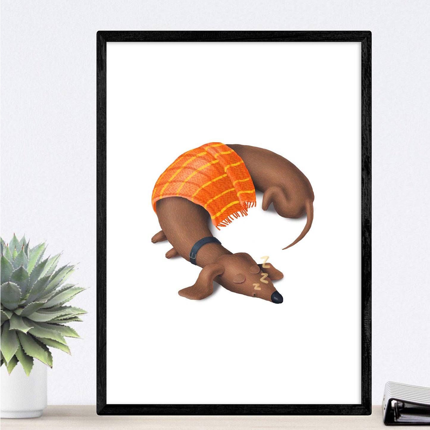 Set de 2 láminas de perros con manta ,en ,-Artwork-Nacnic-Nacnic Estudio SL